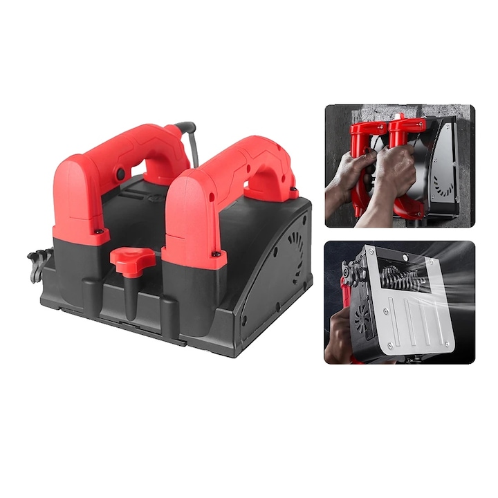 Rindel electric, 1200W, 26 lame din otel tungsten, adancime ajustabila, design usor, cu carcasa de transport