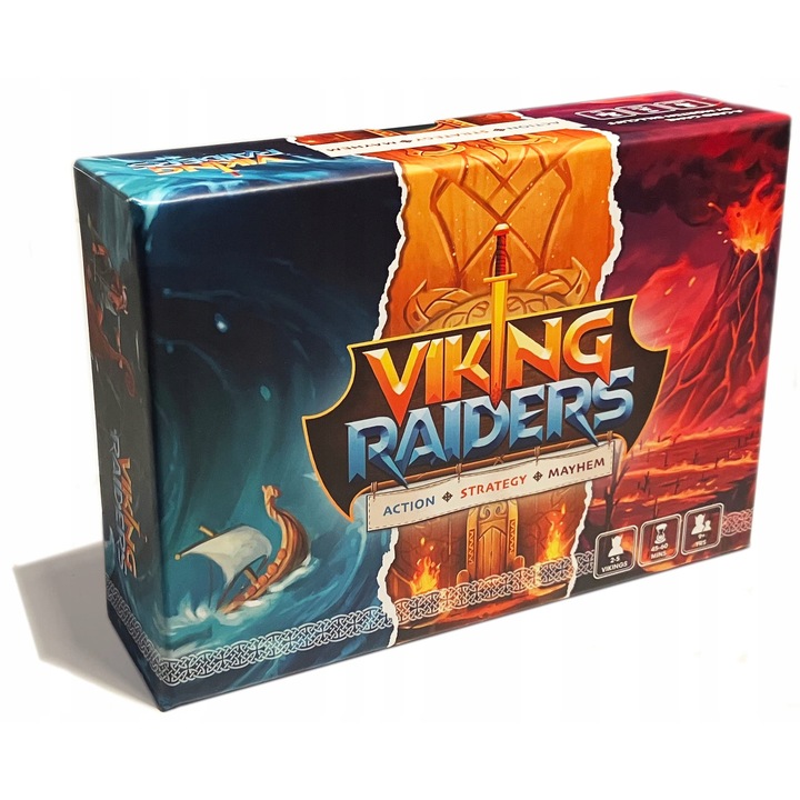 Viking Raiders társasjáték, 198 kártya, mérete 17,5x12x5cm, 540g