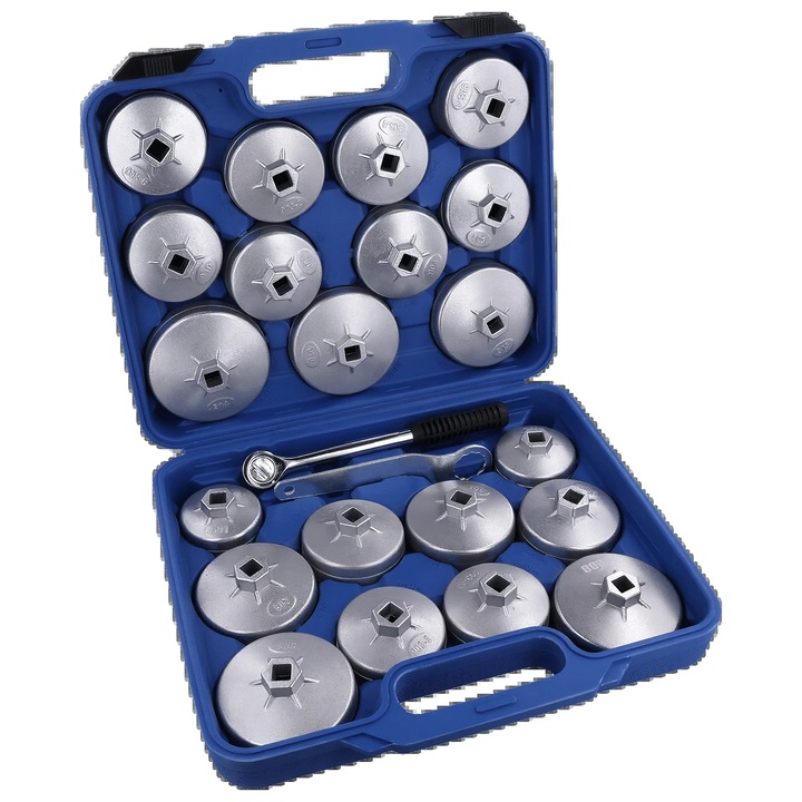 Set chei pentru filtre de ulei, 23 piese, constructie din aliaj de aluminiu, multicolor