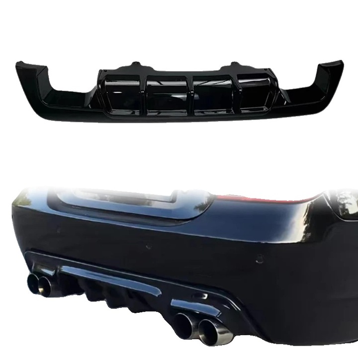 Difuzor spate BMW 5 Series E60/E61 M Sport, ABS, negru lucios, montare directa