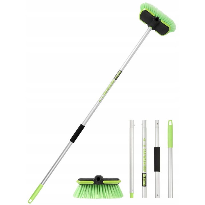 Szczotka de curatare auto cu maner telescopic 151 cm, PBT, utilizare universala, culoare multicolor