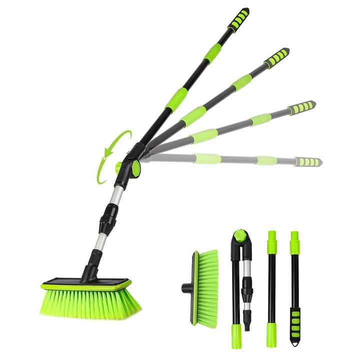 Szczotka de spalat masini 151cm cu maner lung, PBT, cap rotativ 180°, utilizare versatila, multicolor