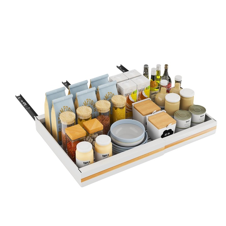 Raft de dulap extensibil, alb