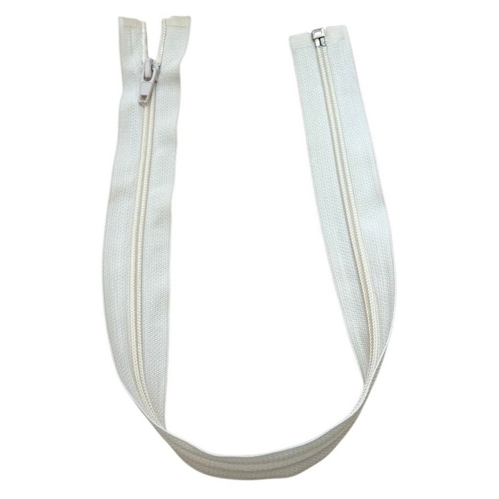 Fermoar detasabil spiralat 5mm, 50cm, Crem