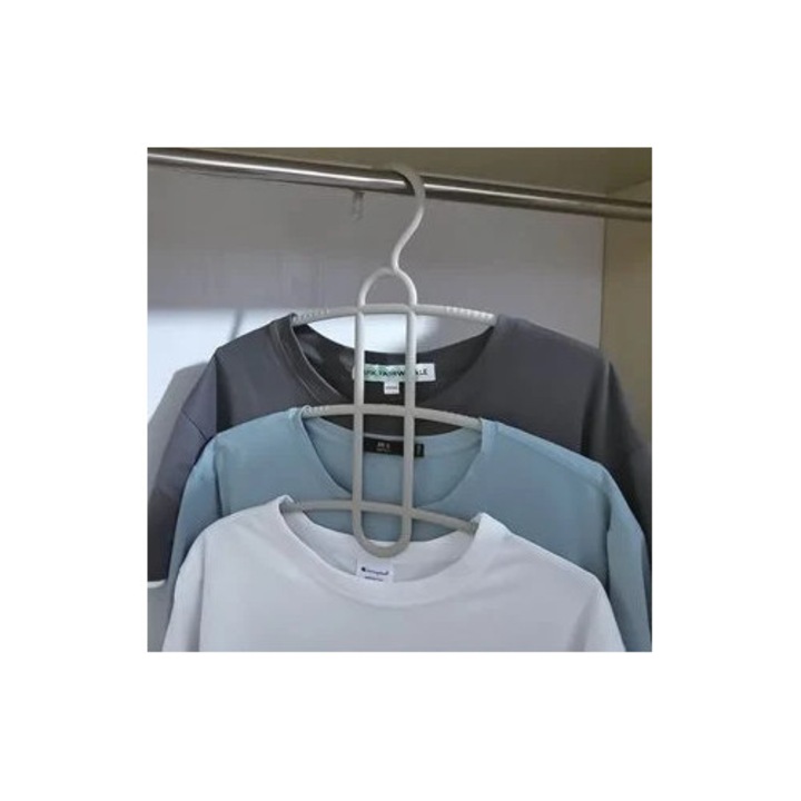 Umeras de plastic gri cu 3 spatii set 2 bucati