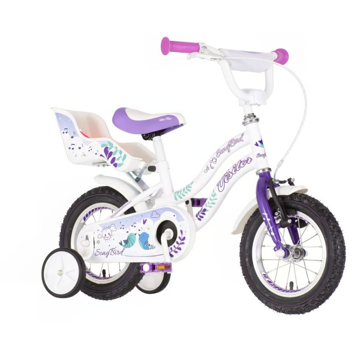 Visitor Songbird 12 fehér madárkás gyerek kerékpár