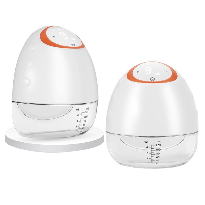 Mellszívó, kéz nélküli kialakítás, 4 mód, fehér, 240 ml kapacitás