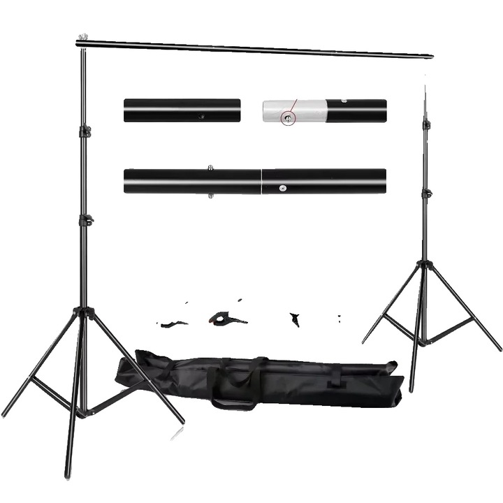 Kit suport fundal foto, 2600x3000mm, design portabil, constructie durabila