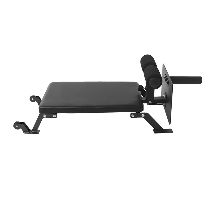 Banca de exercitii pentru picioare, ajustabila, cu perne confortabile, neagra
