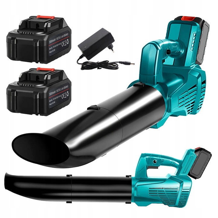 Aspirator de frunze Real Garden 21V 400W, 2 acumulatori, putere mare, usor de manevrat, multicolor