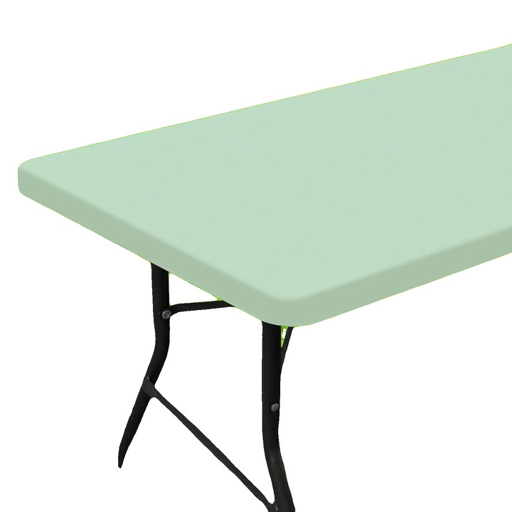 Fata de masa elastica, 243x76cm, rezistenta la apa, verde salvie