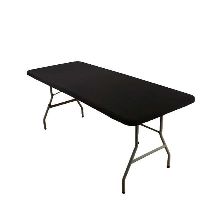 Fata de masa elastica, rezistenta la apa, 183x76cm, neagra