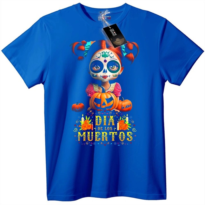 Cukorkoponyas Halottak Napja polo, kek, Kék