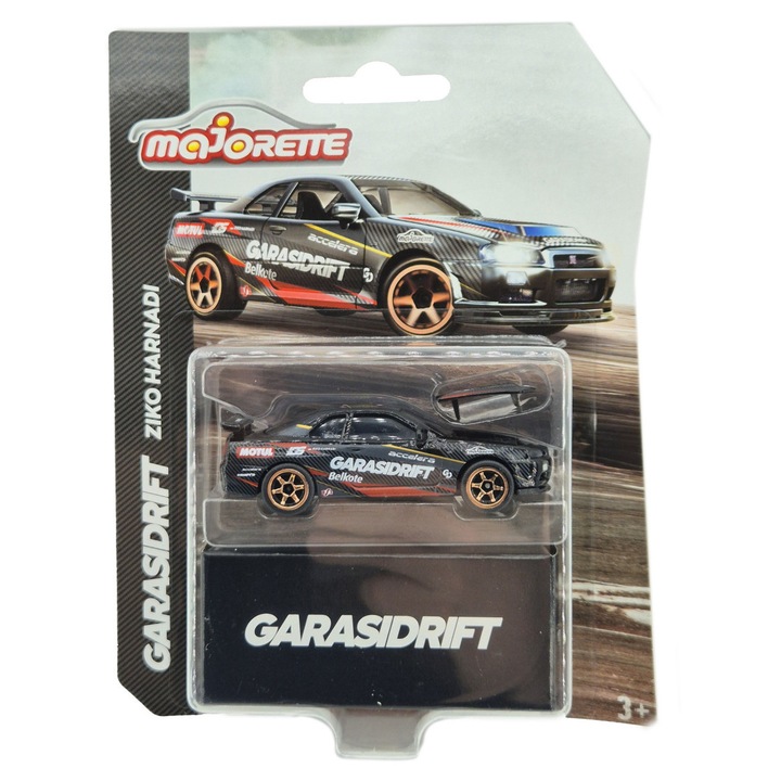 Nissan Skyline GT-R (R34) - GarasiDrift - Ziko Harnadi - Majorette - 1:64