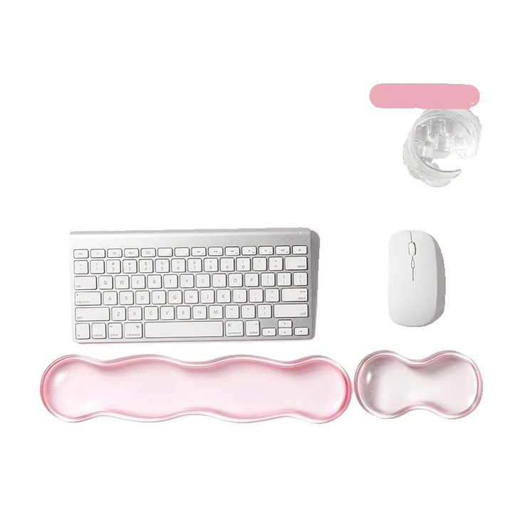 Csuklótámasz, 2 az 1-ben, rózsaszín, szilikon anyag, csúszásmentes talp