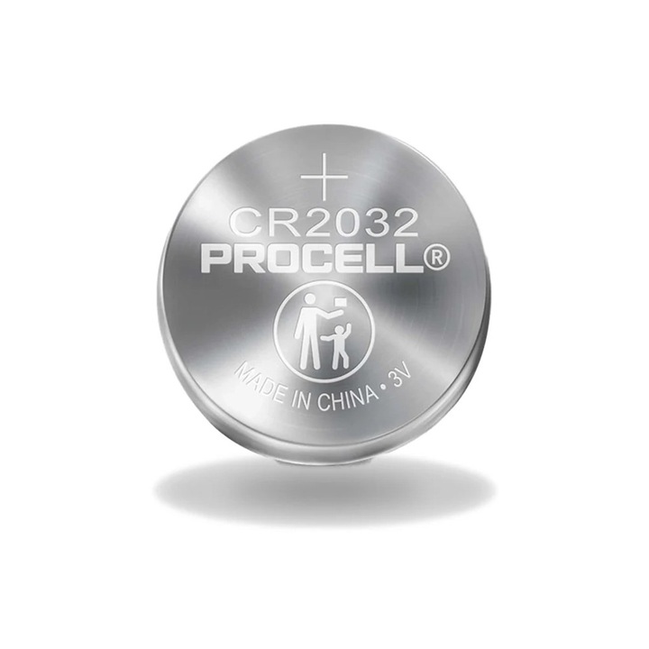 Бутонна батерия DURACELL PROCELL CR2032, 3V, 1 бр. BULK, Литиева, /цена за 1 батерия/