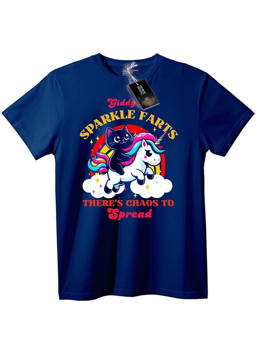Tricou Giddy Sparkle Farts, Bleumarin
