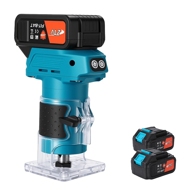 Masina de frezat, 5 viteze, alimentare cu baterie, cu 2 baterii