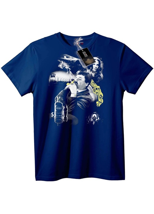 Tricou Amor & Smoke, Bleumarin