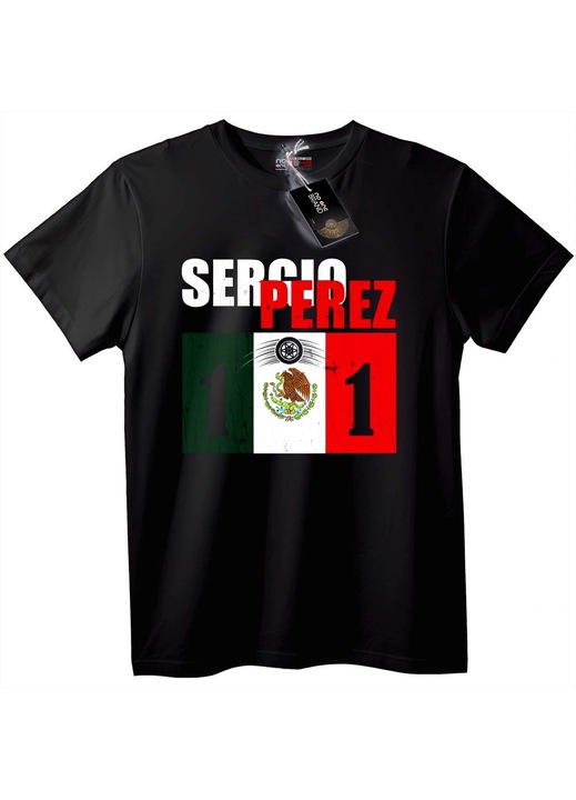 Tricou Sergio Perez F1 Mexic, Negru