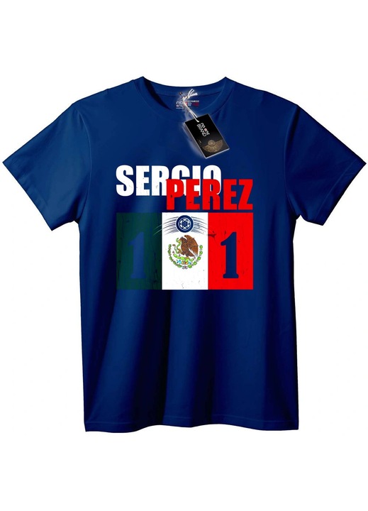 Tricou Sergio Perez F1 Mexic, Bleumarin