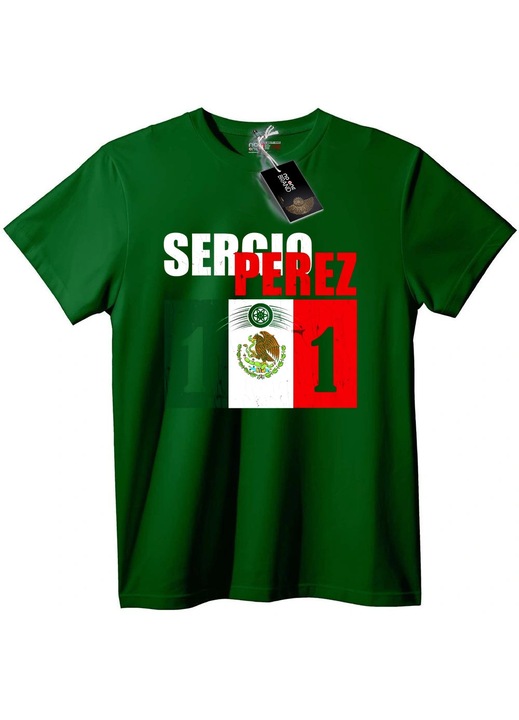 Tricou Sergio Perez F1 Mexic, Verde englez