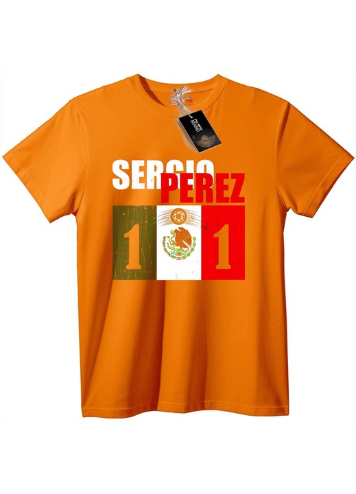 Tricou Sergio Perez F1 Mexic, Portocaliu