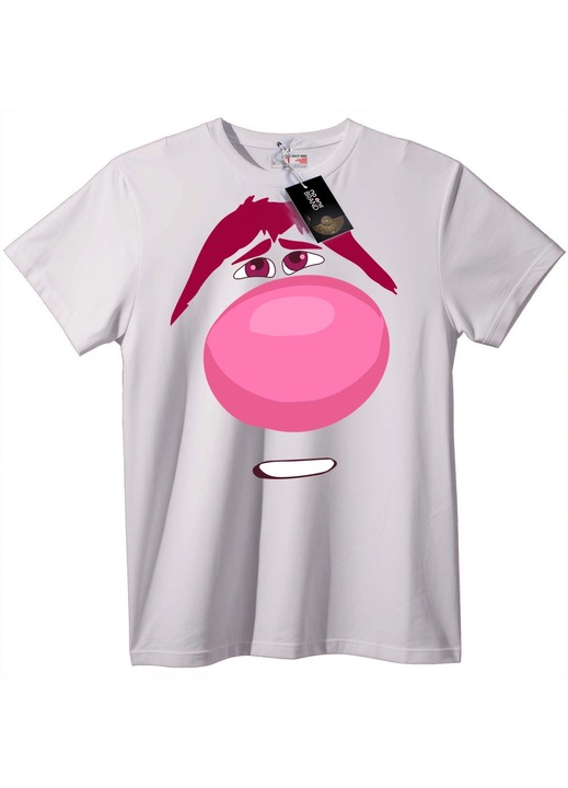 Képregényes nagy orrú póló, Fehér