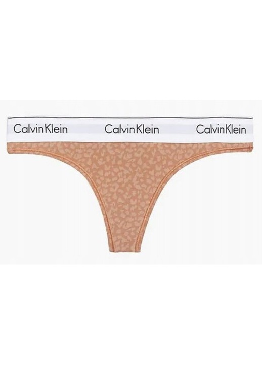 Női tanga bugyi, CALVIN KLEIN, barna, logóval
