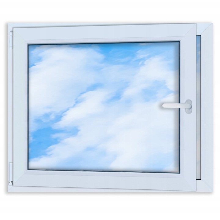 Fereastra PVC alba 1000x800mm, dublu geam, deschidere stanga, set montaj inclus