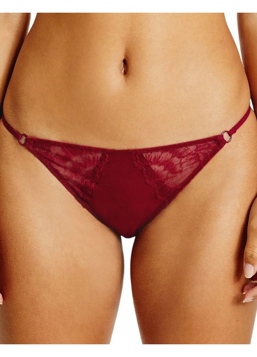 Női bugyi, Calvin Klein, csipke, bordó, poliamid/elasztán