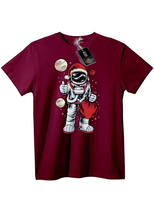 Űrhajós Mikulás póló, Bordó