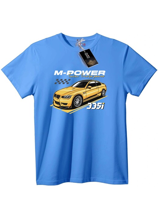Tricou BMW 335i M-POWER, Albastru deschis