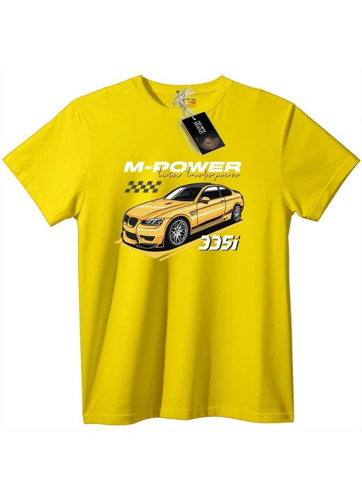 Tricou BMW 335i M-POWER, Galben