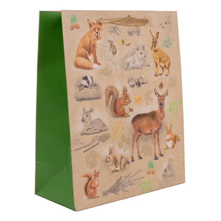 Punga de hartie cu animale salbatice 18*23