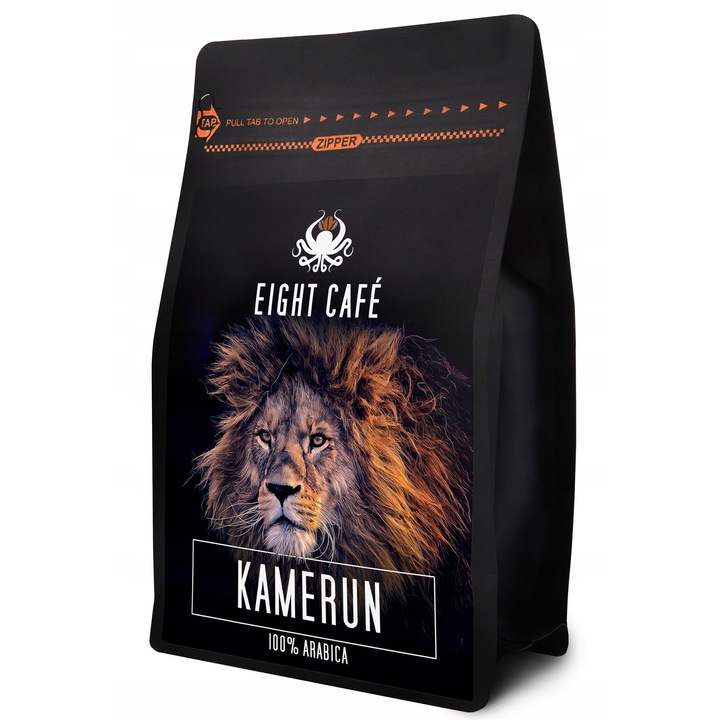 Cafea macinata Arabica proaspat prajita Kamerun 500g, Eight Cafe, note de nuci si ciocolata, prajire medie