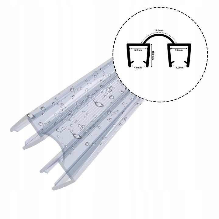 Garnitura pentru cabina de dus DK11, 4mm-5mm, 40cm, COCOS