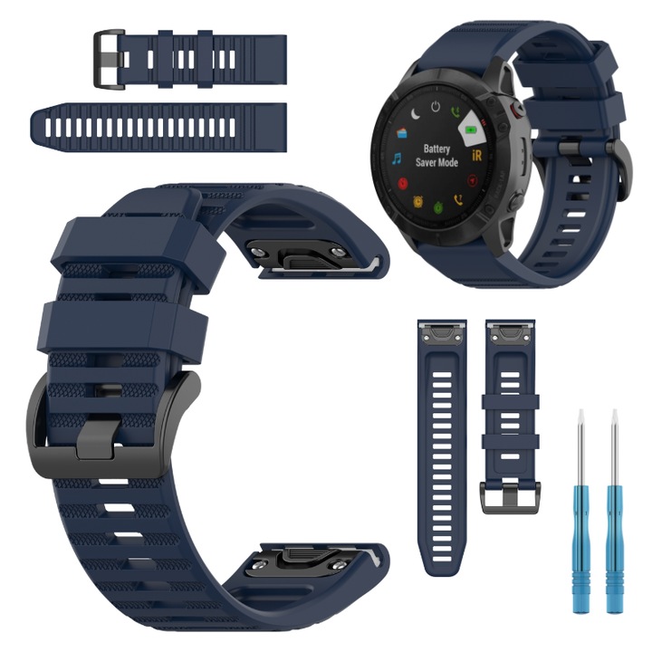 Pasca QuickFit 26mm pentru Garmin Fenix 5X 6X 7X Pro Solar Epix Pro, multicolor, 215mm