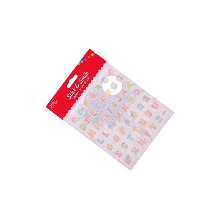 Abtibild Litere Pastel pentru Caiete si Proiecte Creative, 15x16.6 cm DACO sku28