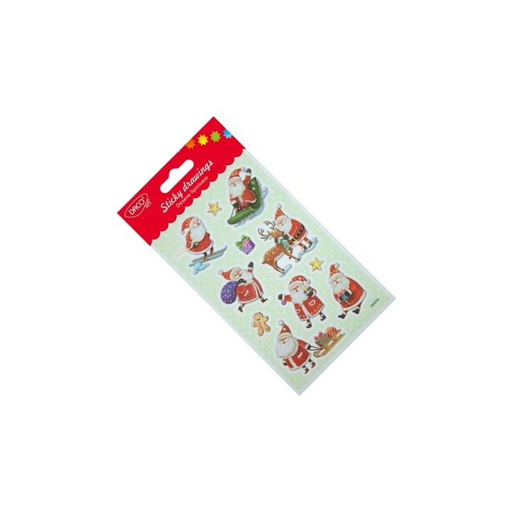 Abtibilduri Decorative Craciun Mosul Schiaza, 10x16 cm, pentru Caiete si Proiecte Creative DACO sku11