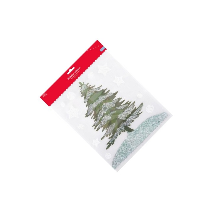 Abtibild decorativ Brad de Craciun pentru Fereastra, 29x35.5 cm DACO sku11