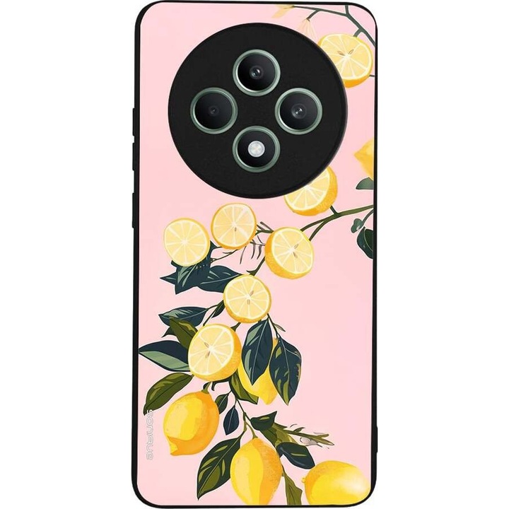 Husa telefon Sonique Fruit Series, imprimeu fructe, silicon, antisoc, pentru Oppo Reno12 F 5G / Oppo Reno12 Fs 5G, galben
