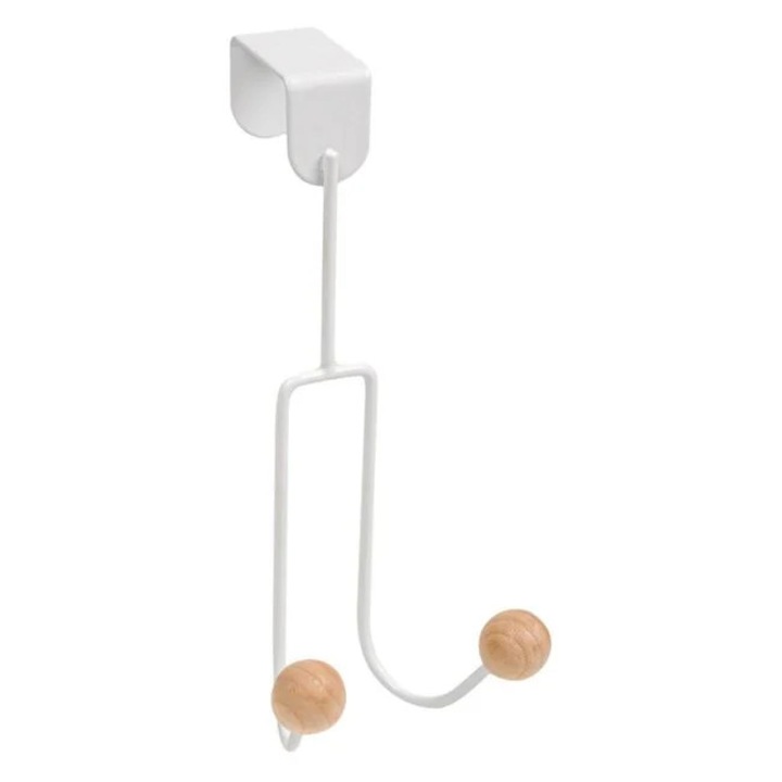 Cuier pentru usa din metal si lemn dublu pentru usi sau dulapuri