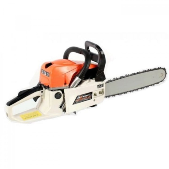 Drujba pe benzina BOR 2.2kW, 52cc, 2.9CP, lama 40 cm, lant 0.325”, profesionala, pentru taiere lemn