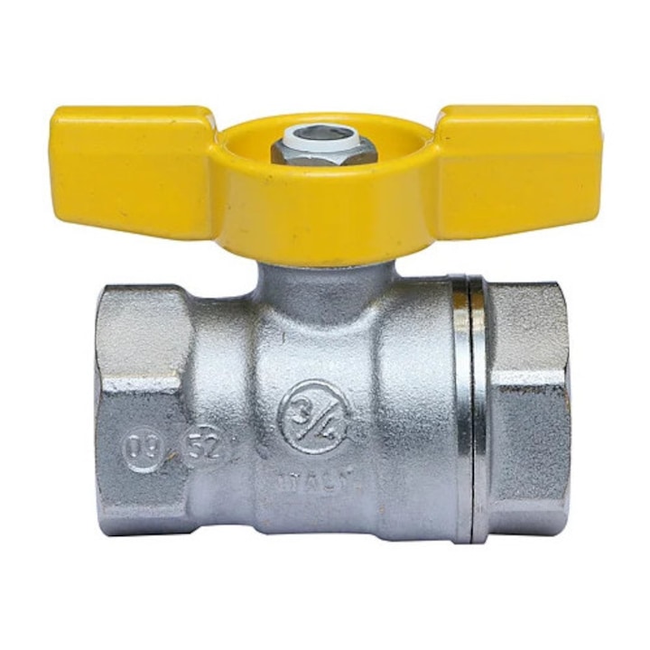 Robinet gaz cu bila Giacomini, filet interior-interior, alama, 3/4"