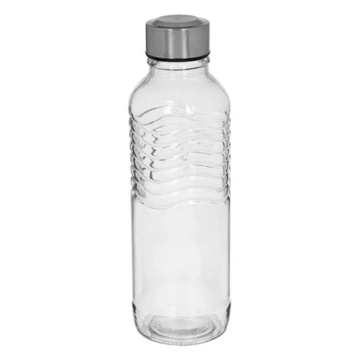 Sticla pentru apa cu filet si capac metalic, Transparenta, 0.55l