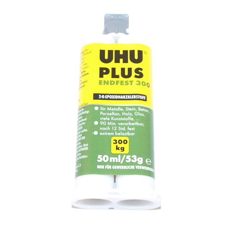 Adeziv epoxidic UHU Plus 50ml, transparent, rezistent la apa