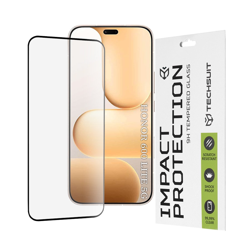 Folie pentru Honor 600 Lite - Techsuit 111D Full Cover / Full Glue Glass - Black