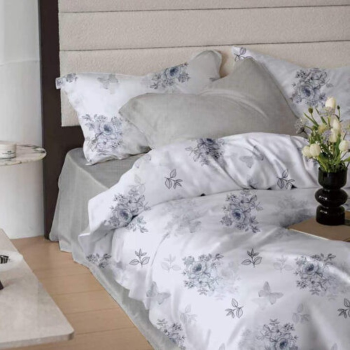 Lenjerie Finet 6 piese cu husa de pat pentru saltea de 160x200 si 180x200 nr48