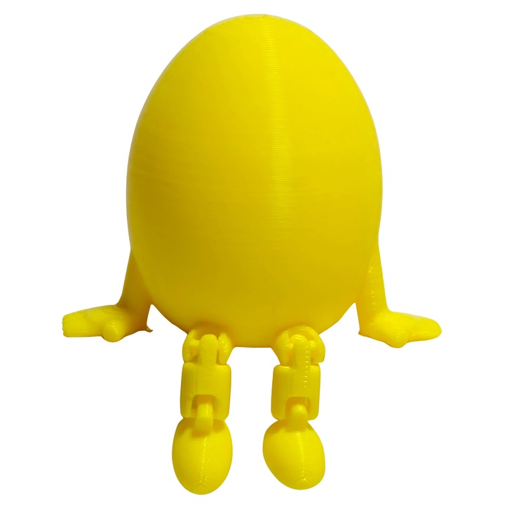 Ou Flexi cu Picioruse – Print 3D, Galben